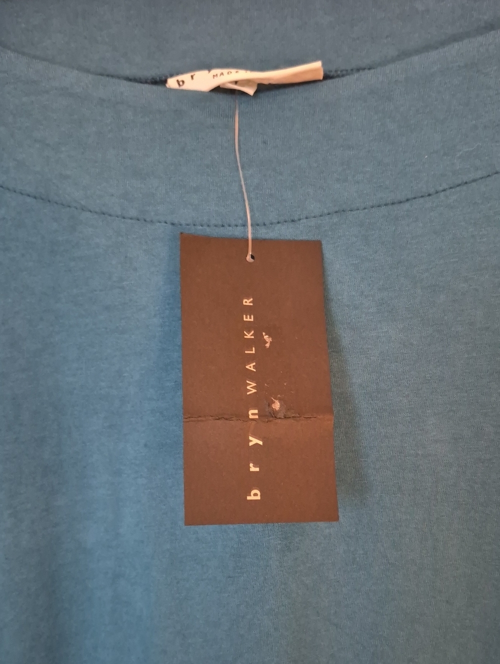 NWT Bryn Walker Teal Wilder Top Dolman Sleeve Tunic Lagenlook Oversized L/14/16 - Picture 5 of 10